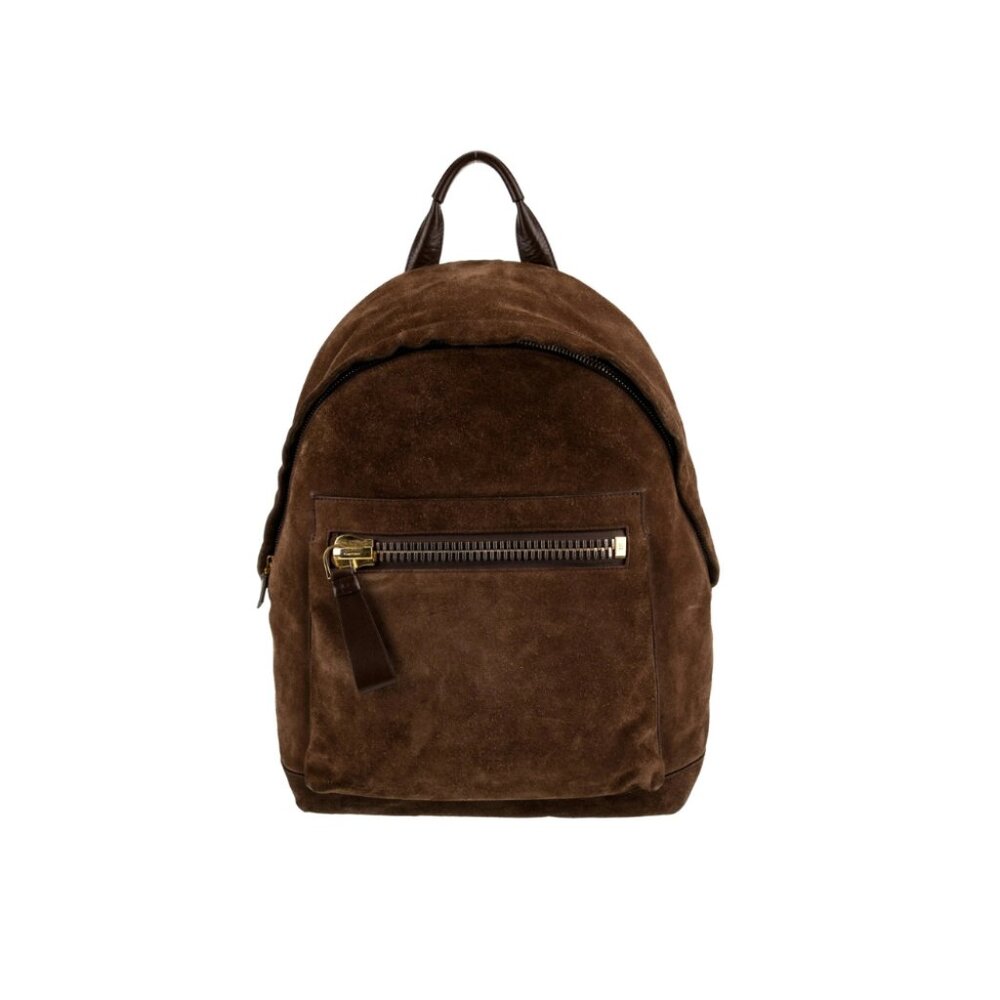 TOM FORD Buckley Suede & Leather Backpack Rucksack $4,000 Dark Brown Espresso